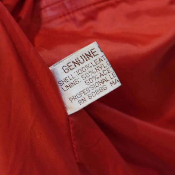 1980’s J.Park Collection Red Leather Zipper Jacket Michael Jackson BEAT IT - Picture 6 of 16